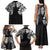 Japanese Irezumi and Hawaiian Polynesian Art Tattoo Family Matching Tank Maxi Dress and Hawaiian Shirt Black Color - Wonder Print Shop