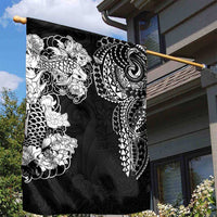 Japanese Irezumi and Hawaiian Polynesian Art Tattoo Garden Flag Black Color - Wonder Print Shop
