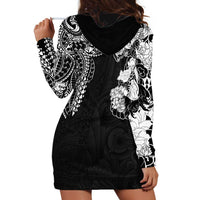 Japanese Irezumi and Hawaiian Polynesian Art Tattoo Hoodie Dress Black Color - Wonder Print Shop