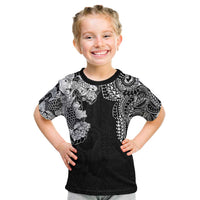 Japanese Irezumi and Hawaiian Polynesian Art Tattoo Kid T Shirt Black Color - Wonder Print Shop