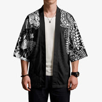 Japanese Irezumi and Hawaiian Polynesian Art Tattoo Kimono Black Color - Wonder Print Shop
