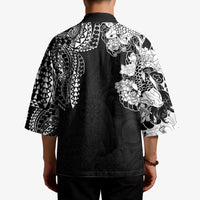 Japanese Irezumi and Hawaiian Polynesian Art Tattoo Kimono Black Color - Wonder Print Shop