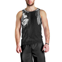 Japanese Irezumi and Hawaiian Polynesian Art Tattoo Men Tank Top Black Color - Wonder Print Shop