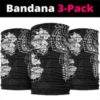 Japanese Irezumi and Hawaiian Polynesian Art Tattoo Neck Gaiter Black Color - Wonder Print Shop