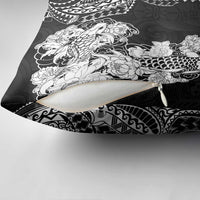 Japanese Irezumi and Hawaiian Polynesian Art Tattoo Pillow Cover Black Color - Wonder Print Shop