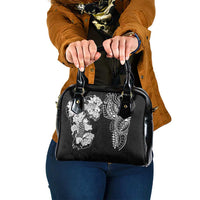 Japanese Irezumi and Hawaiian Polynesian Art Tattoo Shoulder Handbag Black Color - Wonder Print Shop