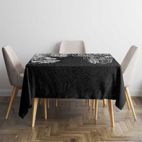 Japanese Irezumi and Hawaiian Polynesian Art Tattoo Tablecloth Black Color - Wonder Print Shop