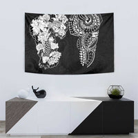 Japanese Irezumi and Hawaiian Polynesian Art Tattoo Tapestry Black Color - Wonder Print Shop