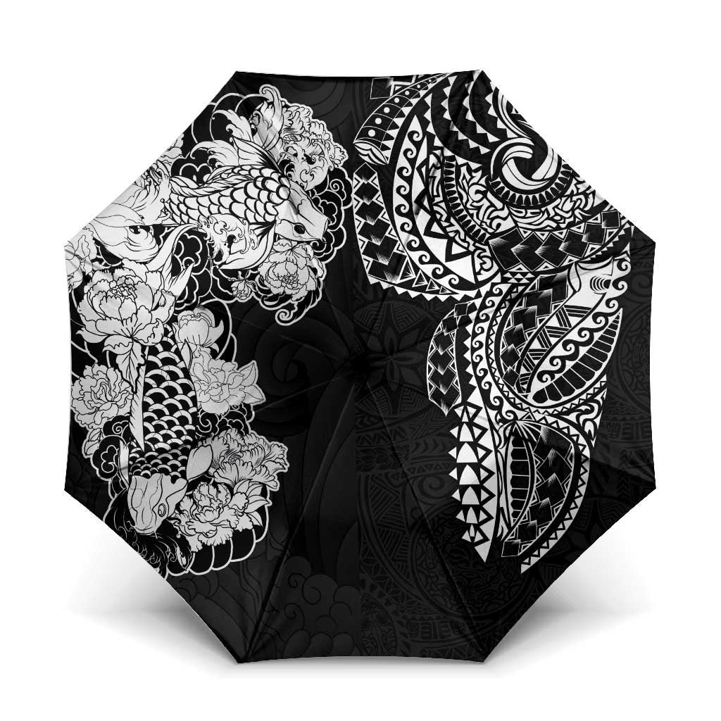 Japanese Irezumi and Hawaiian Polynesian Art Tattoo Umbrella Black Color - Wonder Print Shop