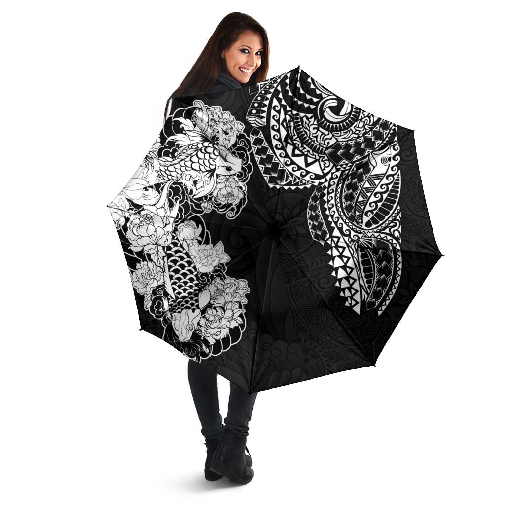 Japanese Irezumi and Hawaiian Polynesian Art Tattoo Umbrella Black Color - Wonder Print Shop