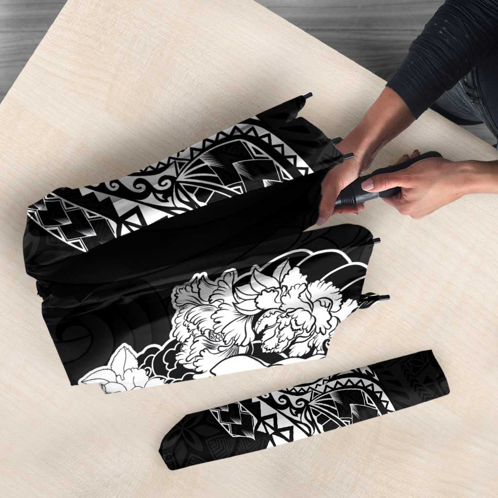 Japanese Irezumi and Hawaiian Polynesian Art Tattoo Umbrella Black Color - Wonder Print Shop