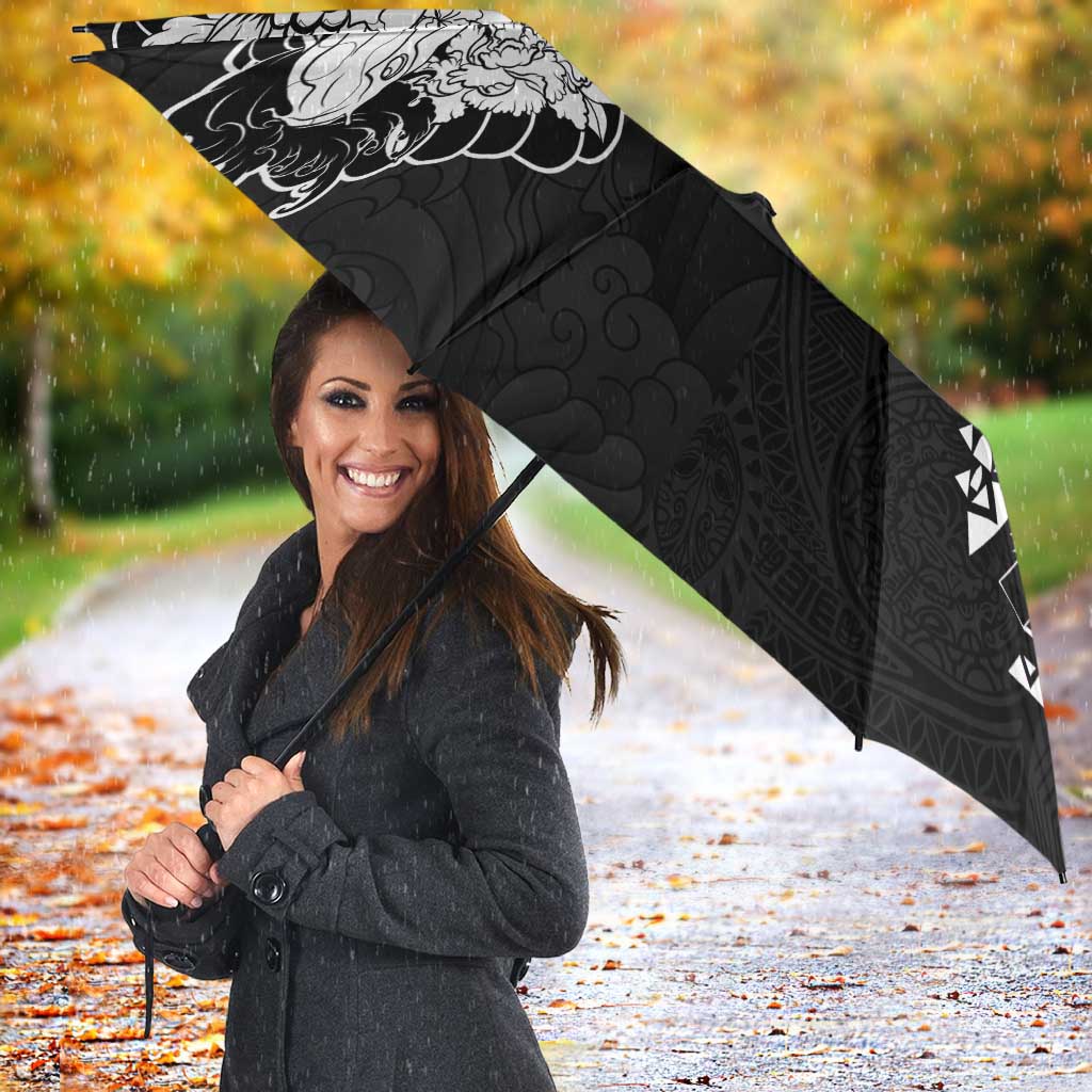 Japanese Irezumi and Hawaiian Polynesian Art Tattoo Umbrella Black Color - Wonder Print Shop