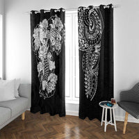 Japanese Irezumi and Hawaiian Polynesian Art Tattoo Window Curtain Black Color - Wonder Print Shop