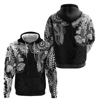 Japanese Irezumi and Hawaiian Polynesian Art Tattoo Zip Hoodie Black Color - Wonder Print Shop