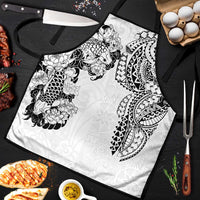 Japanese Irezumi and Hawaiian Polynesian Art Tattoo Apron White Color - Wonder Print Shop