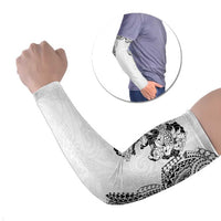 Japanese Irezumi and Hawaiian Polynesian Art Tattoo Arm Sleeves White Color - Wonder Print Shop