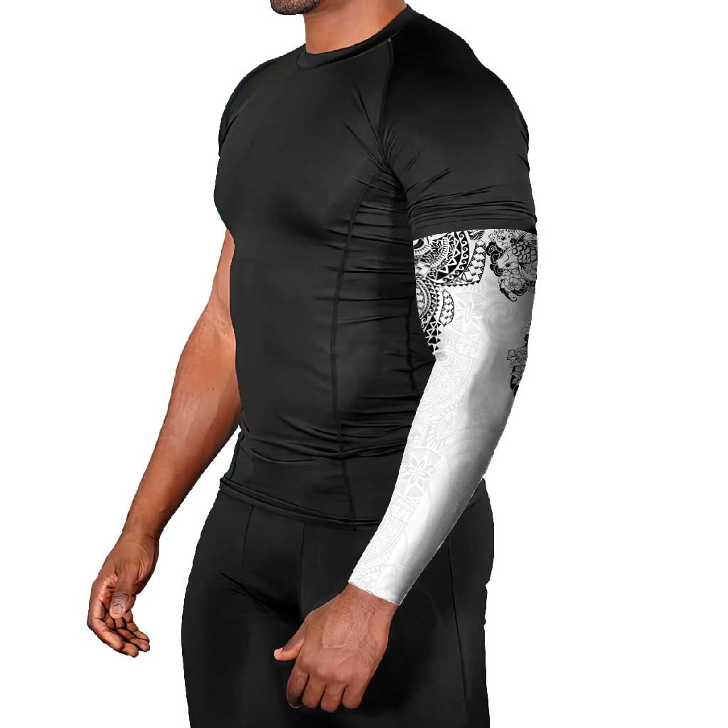 Japanese Irezumi and Hawaiian Polynesian Art Tattoo Arm Sleeves White Color - Wonder Print Shop