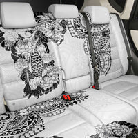 Japanese Irezumi and Hawaiian Polynesian Art Tattoo Back Car Seat Cover White Color - Wonder Print Shop