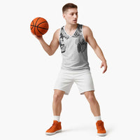 Japanese Irezumi and Hawaiian Polynesian Art Tattoo Basketball Jersey White Color - Wonder Print Shop