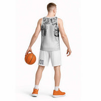 Japanese Irezumi and Hawaiian Polynesian Art Tattoo Basketball Jersey White Color - Wonder Print Shop