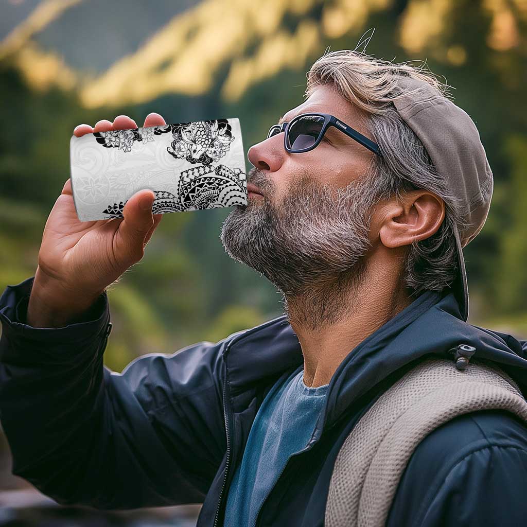 Japanese Irezumi and Hawaiian Polynesian Art Tattoo 4 in 1 Can Cooler Tumbler White Color - Wonder Print Shop