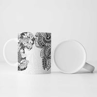 Japanese Irezumi and Hawaiian Polynesian Art Tattoo Ceramic Mug White Color - Wonder Print Shop