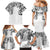 Japanese Irezumi and Hawaiian Polynesian Art Tattoo Family Matching Mermaid Dress and Hawaiian Shirt White Color - Wonder Print Shop