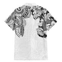 Japanese Irezumi and Hawaiian Polynesian Art Tattoo Family Matching Mermaid Dress and Hawaiian Shirt White Color - Wonder Print Shop
