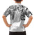 Japanese Irezumi and Hawaiian Polynesian Art Tattoo Family Matching Off The Shoulder Long Sleeve Dress and Hawaiian Shirt White Color - Wonder Print Shop