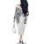 Japanese Irezumi and Hawaiian Polynesian Art Tattoo Family Matching Off The Shoulder Long Sleeve Dress and Hawaiian Shirt White Color - Wonder Print Shop