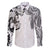 Japanese Irezumi and Hawaiian Polynesian Art Tattoo Family Matching Off Shoulder Maxi Dress and Hawaiian Shirt White Color - Wonder Print Shop