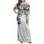 Japanese Irezumi and Hawaiian Polynesian Art Tattoo Family Matching Off Shoulder Maxi Dress and Hawaiian Shirt White Color - Wonder Print Shop