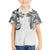 Japanese Irezumi and Hawaiian Polynesian Art Tattoo Family Matching Off Shoulder Short Dress and Hawaiian Shirt White Color - Wonder Print Shop