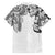 Japanese Irezumi and Hawaiian Polynesian Art Tattoo Family Matching Short Sleeve Bodycon Dress and Hawaiian Shirt White Color - Wonder Print Shop