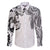 Japanese Irezumi and Hawaiian Polynesian Art Tattoo Family Matching Short Sleeve Bodycon Dress and Hawaiian Shirt White Color - Wonder Print Shop