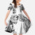 Japanese Irezumi and Hawaiian Polynesian Art Tattoo Family Matching Summer Maxi Dress and Hawaiian Shirt White Color - Wonder Print Shop