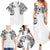 Japanese Irezumi and Hawaiian Polynesian Art Tattoo Family Matching Summer Maxi Dress and Hawaiian Shirt White Color - Wonder Print Shop