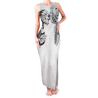 Japanese Irezumi and Hawaiian Polynesian Art Tattoo Family Matching Tank Maxi Dress and Hawaiian Shirt White Color - Wonder Print Shop