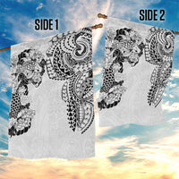 Japanese Irezumi and Hawaiian Polynesian Art Tattoo Garden Flag White Color - Wonder Print Shop