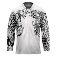 Japanese Irezumi and Hawaiian Polynesian Art Tattoo Hockey Jersey White Color - Wonder Print Shop
