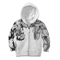 Japanese Irezumi and Hawaiian Polynesian Art Tattoo Kid Hoodie White Color - Wonder Print Shop