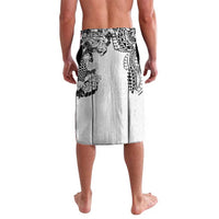 Japanese Irezumi and Hawaiian Polynesian Art Tattoo Lavalava White Color - Wonder Print Shop