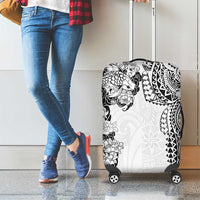 Japanese Irezumi and Hawaiian Polynesian Art Tattoo Luggage Cover White Color - Wonder Print Shop