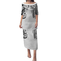 Japanese Irezumi and Hawaiian Polynesian Art Tattoo Puletasi White Color - Wonder Print Shop