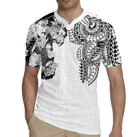 Japanese Irezumi and Hawaiian Polynesian Art Tattoo Rugby Jersey White Color - Wonder Print Shop