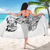 Japanese Irezumi and Hawaiian Polynesian Art Tattoo Sarong White Color - Wonder Print Shop