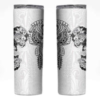 Japanese Irezumi and Hawaiian Polynesian Art Tattoo Skinny Tumbler White Color - Wonder Print Shop