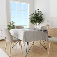 Japanese Irezumi and Hawaiian Polynesian Art Tattoo Tablecloth White Color - Wonder Print Shop