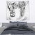 Japanese Irezumi and Hawaiian Polynesian Art Tattoo Tapestry White Color - Wonder Print Shop