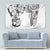 Japanese Irezumi and Hawaiian Polynesian Art Tattoo Tapestry White Color - Wonder Print Shop